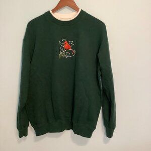 Vintage M & C Sportswear Women’s Sweatshirt 1X Cardinal Embroidered Granny Core
